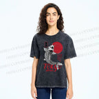 Unisex Tokyo Koi Printed Washed Tee