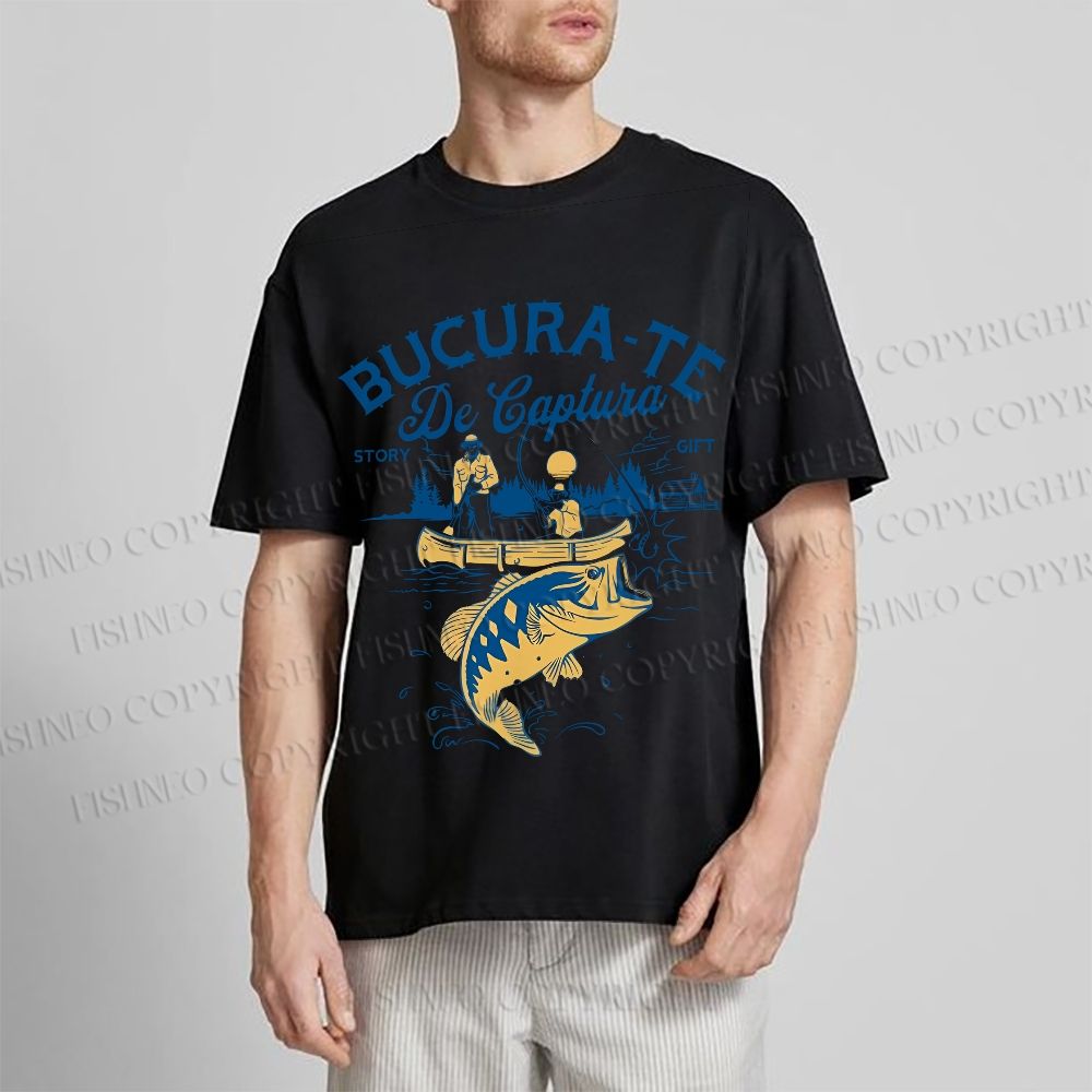 Unisex Vintage Bucura Fishing Classic Cotton T-shirt
