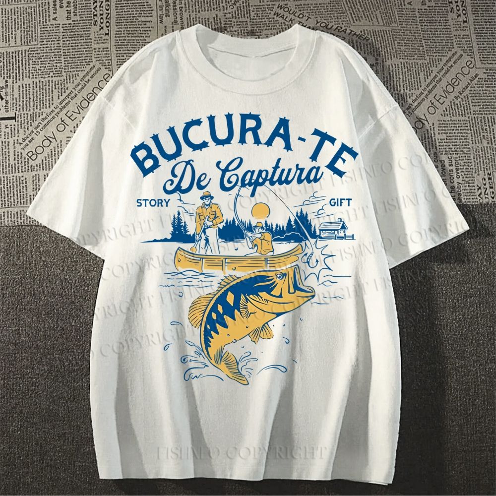 Unisex Vintage Bucura Fishing Classic Cotton T-shirt