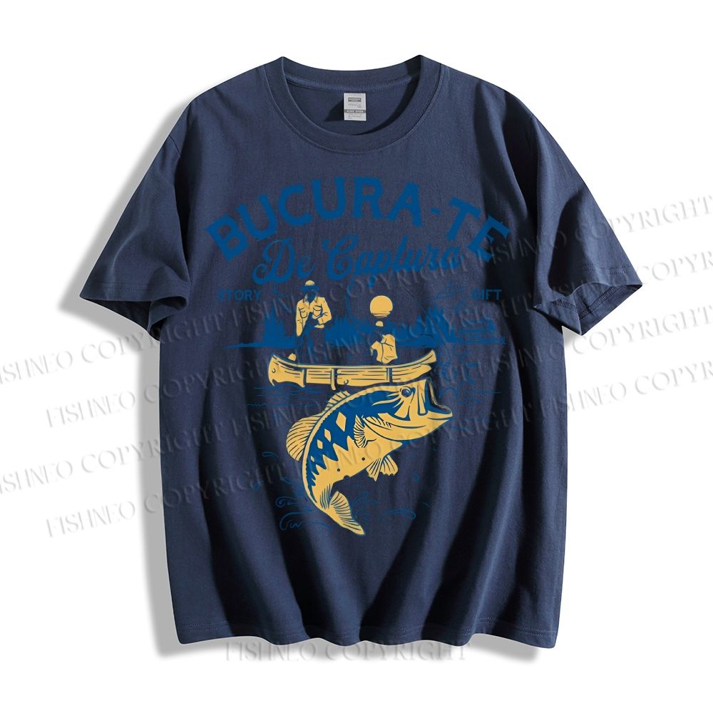 Unisex Vintage Bucura Fishing Classic Cotton T-shirt