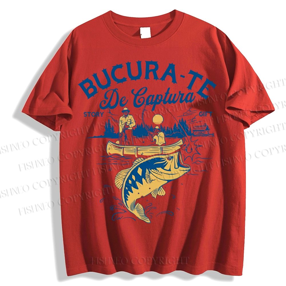 Unisex Vintage Bucura Fishing Classic Cotton T-shirt