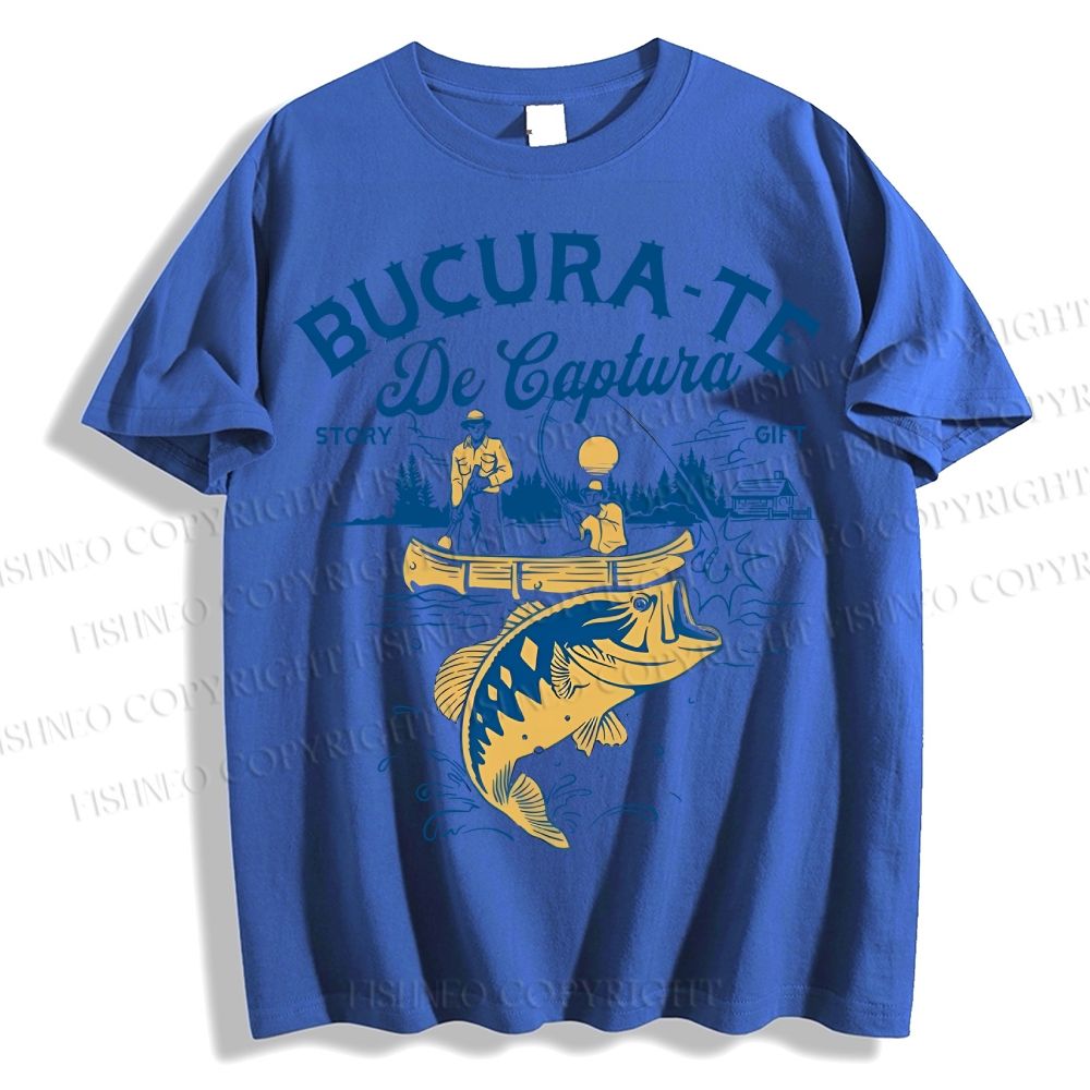 Unisex Vintage Bucura Fishing Classic Cotton T-shirt