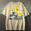 Unisex Japanese Art Wave Duck Classic Cotton T-shirt