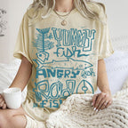 Unisex Vintage Yummy Fish Angry Fish Printed Washed Tee