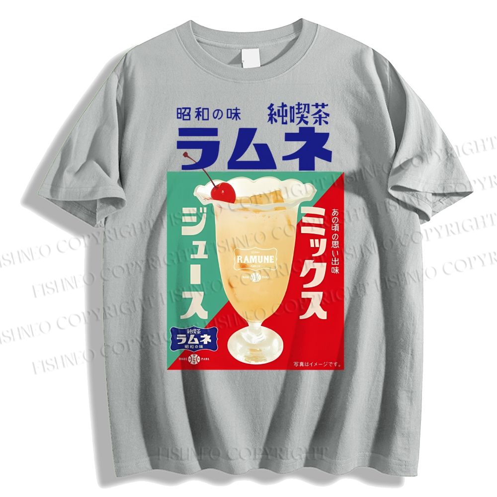 Unisex Japanese Drink Graffiti Classic Cotton T-shirt