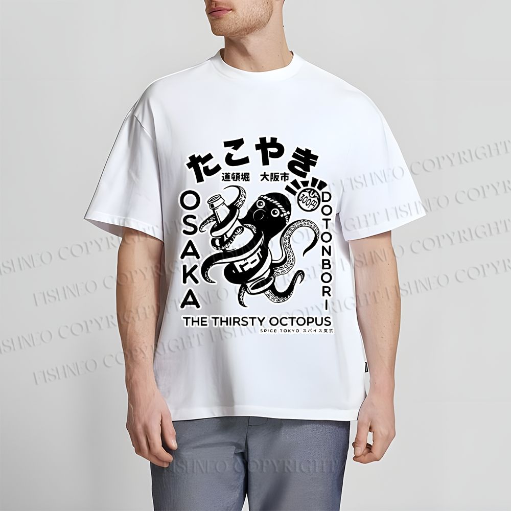 Unisex Osaka Thirsty Octopus Classic Cotton T-shirt