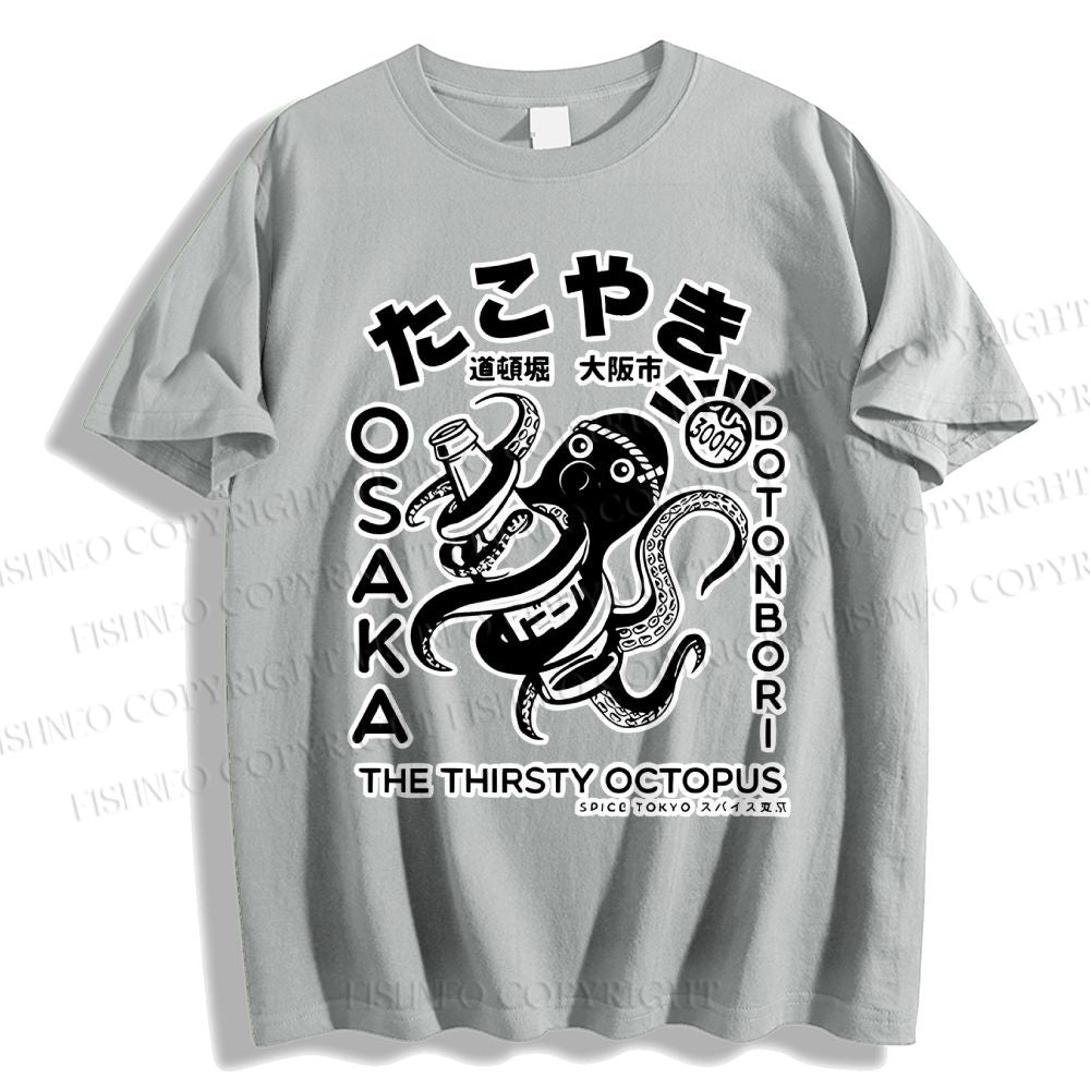 Unisex Osaka Thirsty Octopus Classic Cotton T-shirt