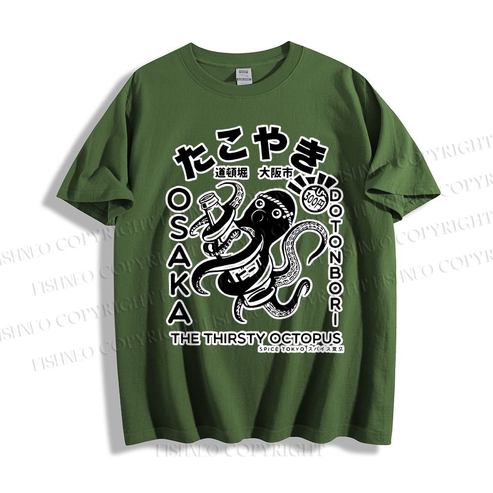 Unisex Osaka Thirsty Octopus Classic Cotton T-shirt