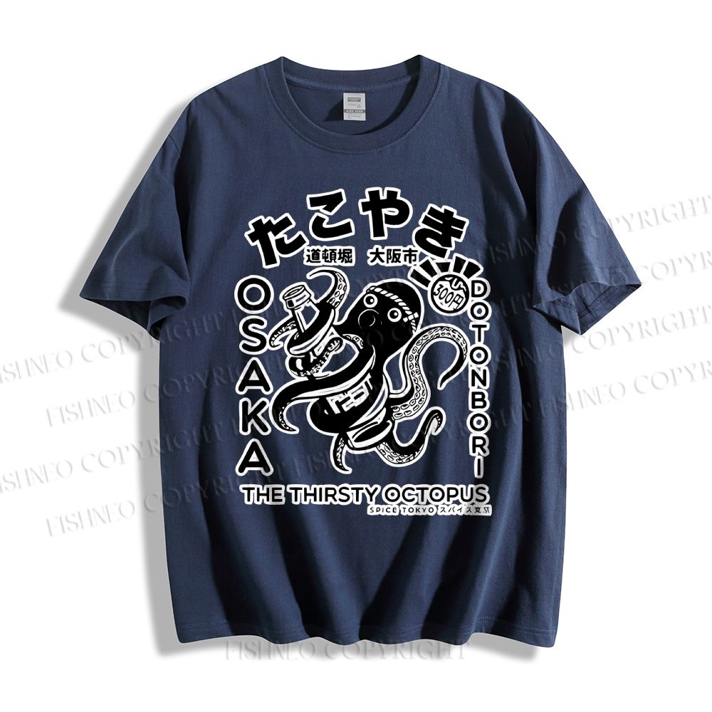 Unisex Osaka Thirsty Octopus Classic Cotton T-shirt