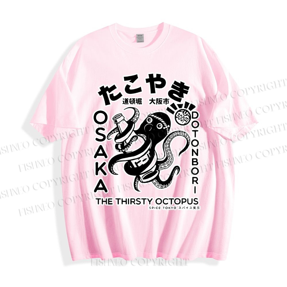 Unisex Osaka Thirsty Octopus Classic Cotton T-shirt