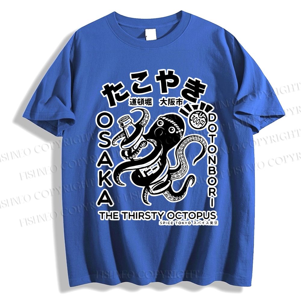 Unisex Osaka Thirsty Octopus Classic Cotton T-shirt