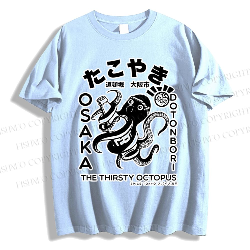 Unisex Osaka Thirsty Octopus Classic Cotton T-shirt