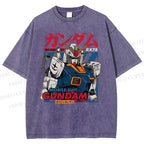 Unisex Gundam Printed Washed Tee