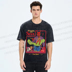 Unisex Vintage Graffiti Devouring Your Soul Cook Book Printed Washed Tee
