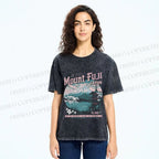 Unisex Mountain Fuji Japan Vintage Printed Washed Tee