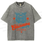 Unisex Japanese Okinawa Printed Washed Tee