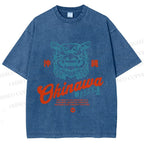 Unisex Japanese Okinawa Printed Washed Tee