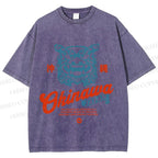 Unisex Japanese Okinawa Printed Washed Tee
