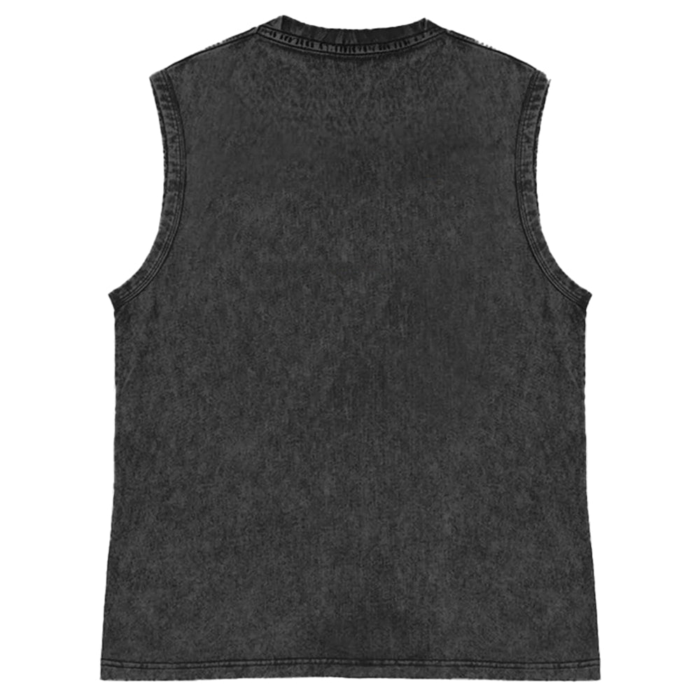 Unisex MAJETENE Printed Washed Tank Top