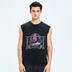 Unisex MAJETENE Printed Washed Tank Top