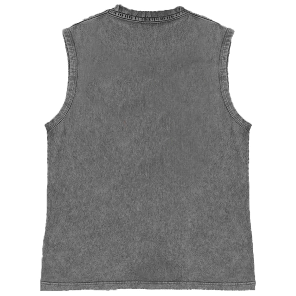 Unisex MAJETENE Printed Washed Tank Top