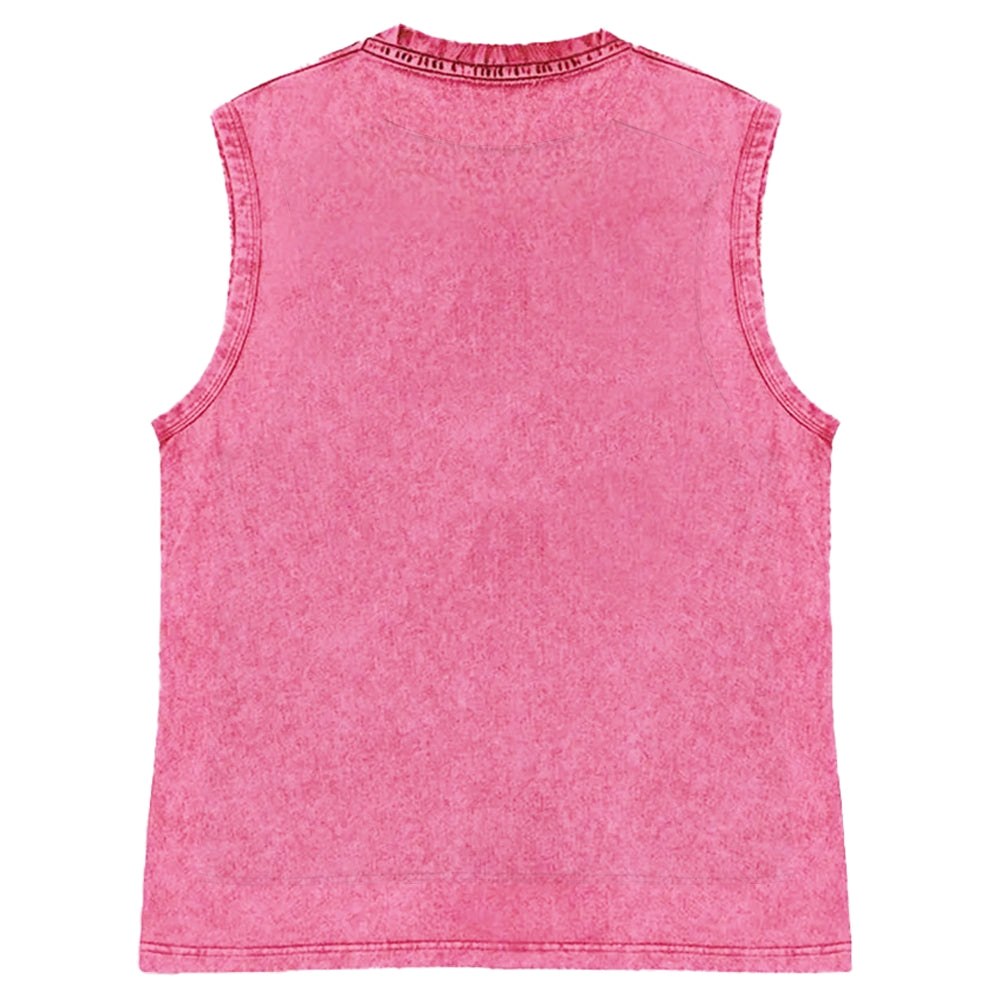 Unisex MAJETENE Printed Washed Tank Top