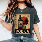 Unisex Vodka Printed Washed Tee