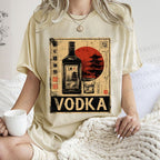 Unisex Vodka Printed Washed Tee
