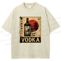 Unisex Vodka Printed Washed Tee