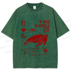 Unisex Sea Turtle Tar Taru Ga Printed Washed Tee