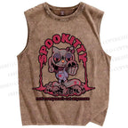 Unisex Spookitty Not Everyone's Cat Anymore Printed Washed Tank Top