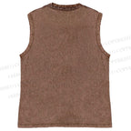 Unisex Cats in Love Printed Washed Tank Top