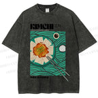 Unisex KImchi Poster Printed Washed Tee