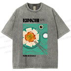 Unisex KImchi Poster Printed Washed Tee