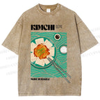 Unisex KImchi Poster Printed Washed Tee