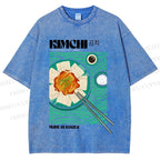 Unisex KImchi Poster Printed Washed Tee