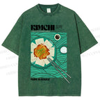 Unisex KImchi Poster Printed Washed Tee