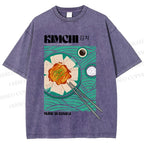 Unisex KImchi Poster Printed Washed Tee