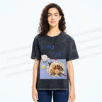 Unisex Japanese Menu Poster Printed Washed Tee