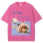 Unisex Japanese Menu Poster Printed Washed Tee