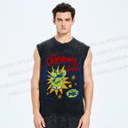 Unisex Caipirinha Drink Poster Printed Washed Tank Top