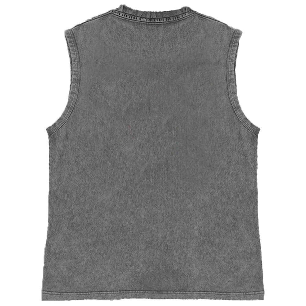 Unisex Vintage Astro Boy Printed Washed Tank Top