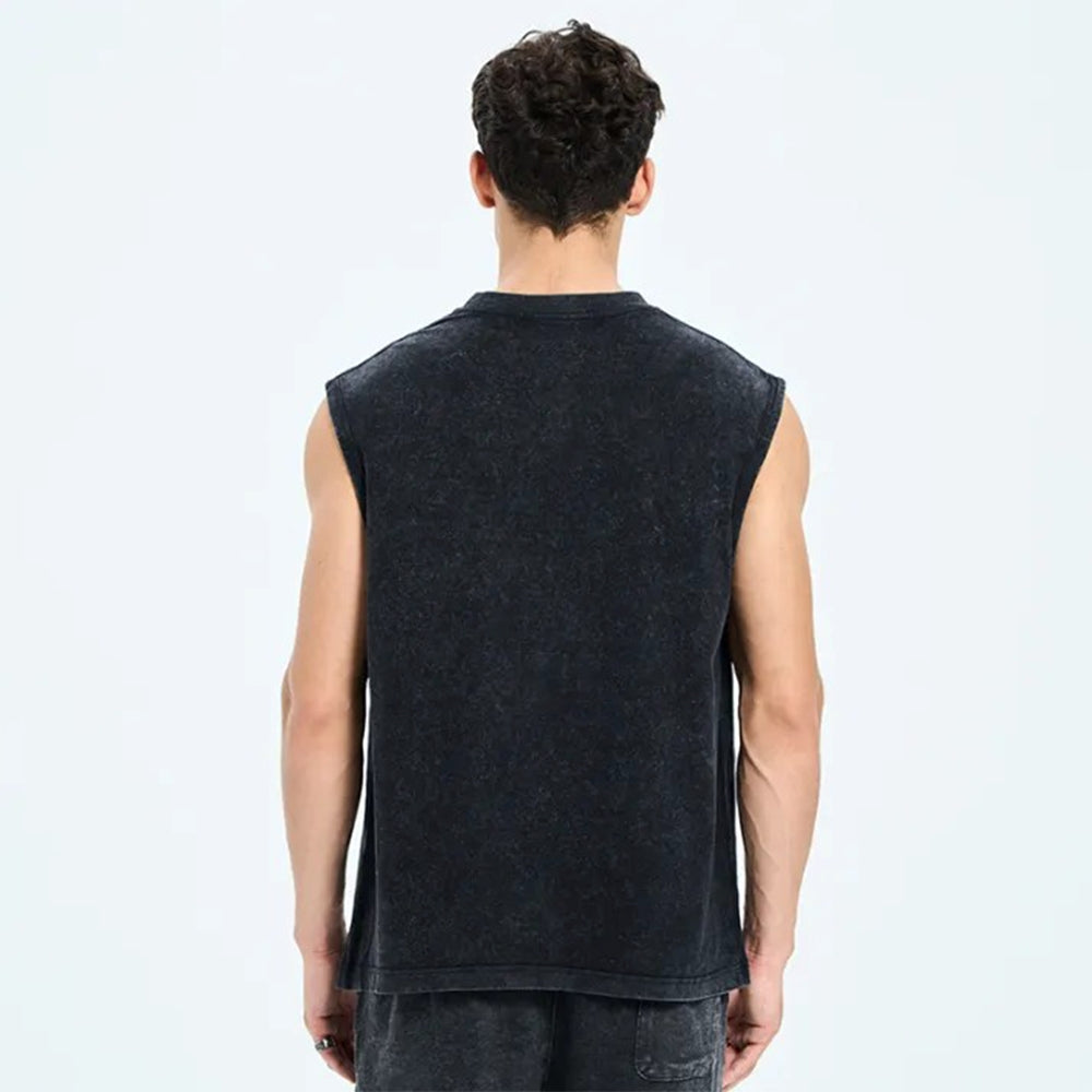 Furious Cat Vintage Distressed Washed Tank Top
