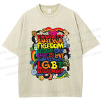 Unisex Unisex Pride Graffiti Printed Washed Tee