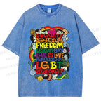 Unisex Unisex Pride Graffiti Printed Washed Tee