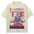 Unisex Turtle Danshari Graffiti Printed Washed Tee