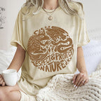 Unisex Respect Protect Nature Graffiti Printed Washed Tee
