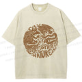 Unisex Respect Protect Nature Graffiti Printed Washed Tee