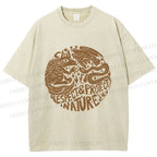 Unisex Respect Protect Nature Graffiti Printed Washed Tee