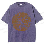 Unisex Respect Protect Nature Graffiti Printed Washed Tee